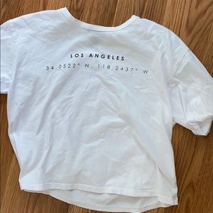 white Los Angeles t shirt